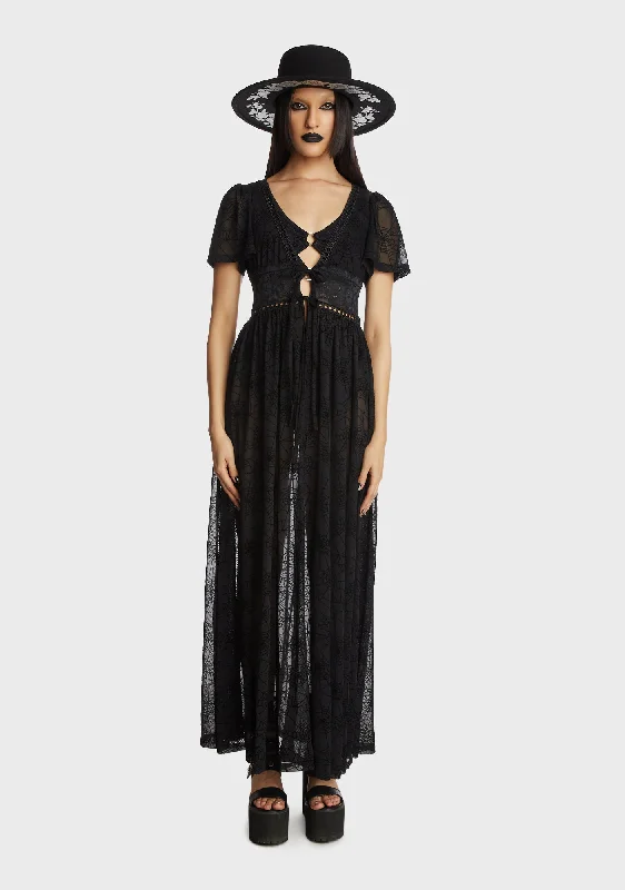 Women's Versatile Apparel Spiderweb Mesh Duster Dress