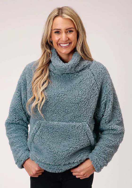 Women's Functional Outfit For Outdoor Activities Roper Womens Steel Blue Polyester Polar Fleece Lined Jacket Women's Functional Outfit For Outdoor Activities Roper Womens Steel Blue Polyester Polar Fleece Lined Jacket