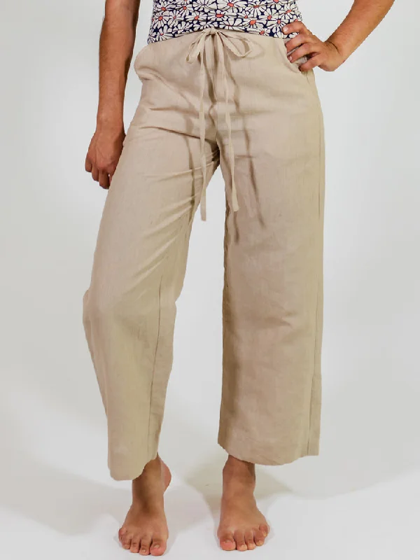 Affordable Trendy Clothes For Women Emmy Drawstring Pant - Birch Linen