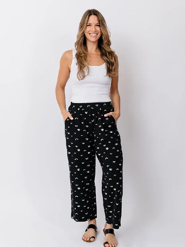 Women's Evening Clothing Fae Wide Leg Pant - Onyx Eyes