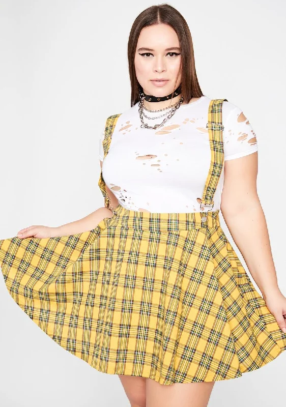 Affordable Fashion Clothing For Women Plus Sunny Class Act Suspender Skirt