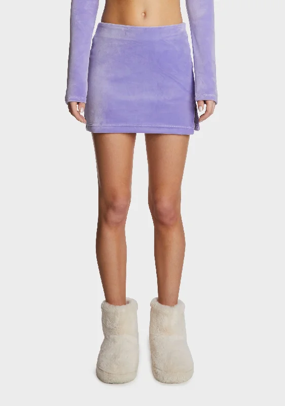 Women's Vacation Garments Big Bling Velour Micro Mini Skirt