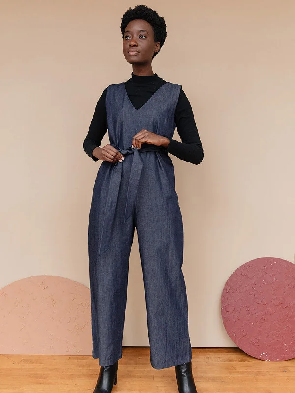 Chic Clothing For Women Jaipur Denim Jumpsuit - Blue Denim