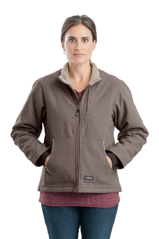 Women's High-Fashion Garments Berne Tuscan 100% Cotton Womens Sherpa Softstone Duck Jacket Women's High-Fashion Garments Berne Tuscan 100% Cotton Womens Sherpa Softstone Duck Jacket