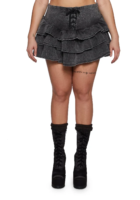Stylish Women's Clothing Plus High Heels and Heartbeats Mini Skirt