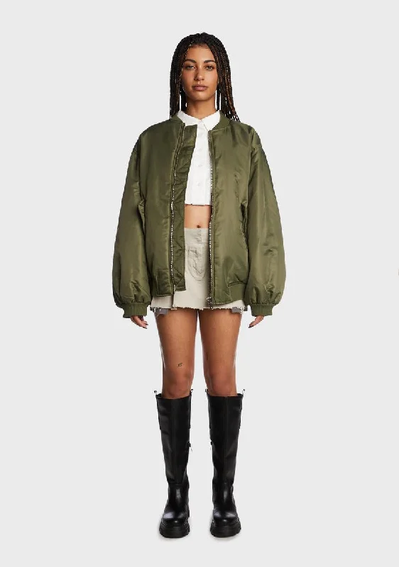 Women's Clothes For Work Events Down For The Count Bomber Jacket