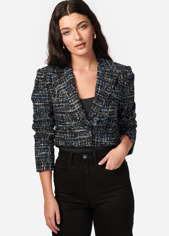 Women's Contemporary Clothing Ash Tweed Jacket Navy Tweed