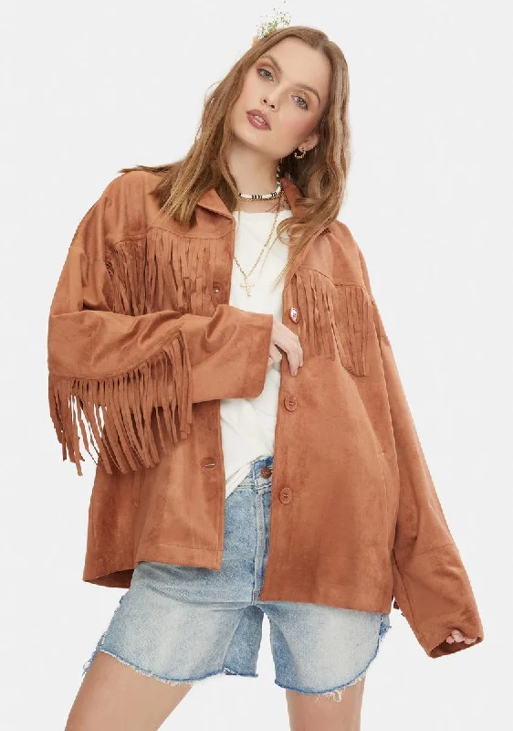 Women's Functional Outfit For Outdoor Activities Westworld Fringe Jacket