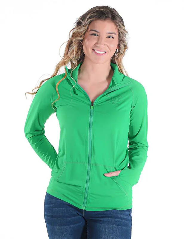 Women's Clothes For Work Events Cowgirl Tuff Womens Cooling UPF Money Green Nylon Softshell Jacket Women's Clothes For Work Events Cowgirl Tuff Womens Cooling UPF Money Green Nylon Softshell Jacket