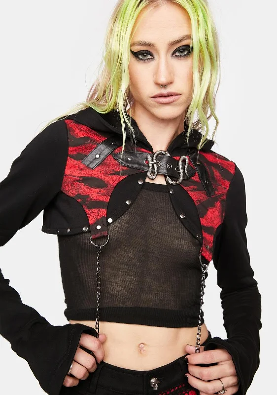 Women's Casual Clothing For Lounging Punk Woven Short Coat