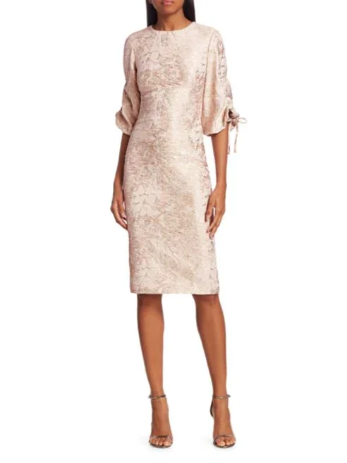 Exquisite Women's Wear Sale Theia bisque puff sleeve dress