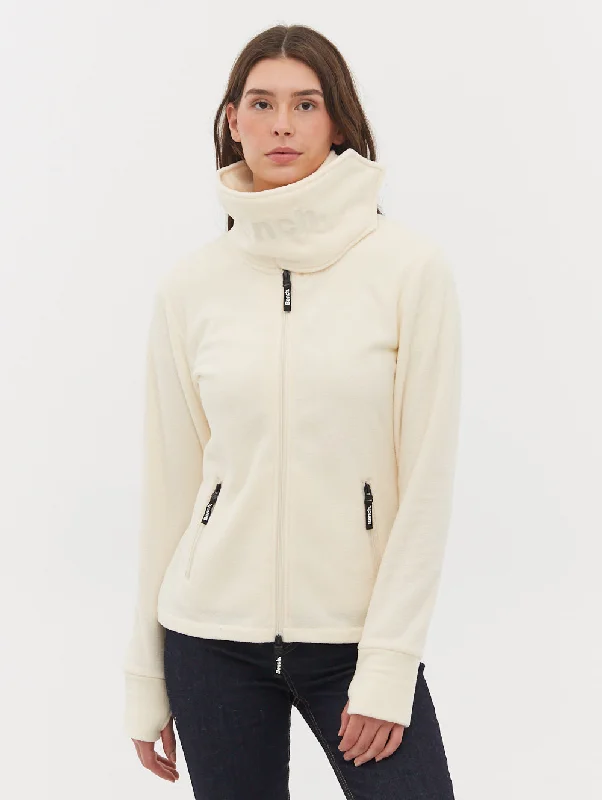 Women's Comfy Loungewear Outfit Funnel Microfleece Zip-Up Wrap Neck