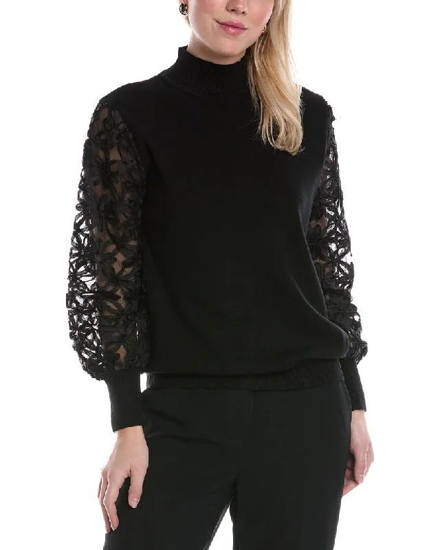 Women's Casual Garments ANNA KAY Wave Ocean Cashmere-Blend Pullover