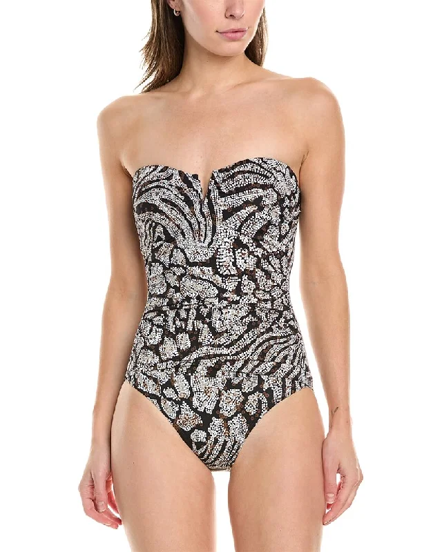 Affordable Fashion Clothing For Women Tommy Bahama Playa Brava V-Front Bandeau One-Piece