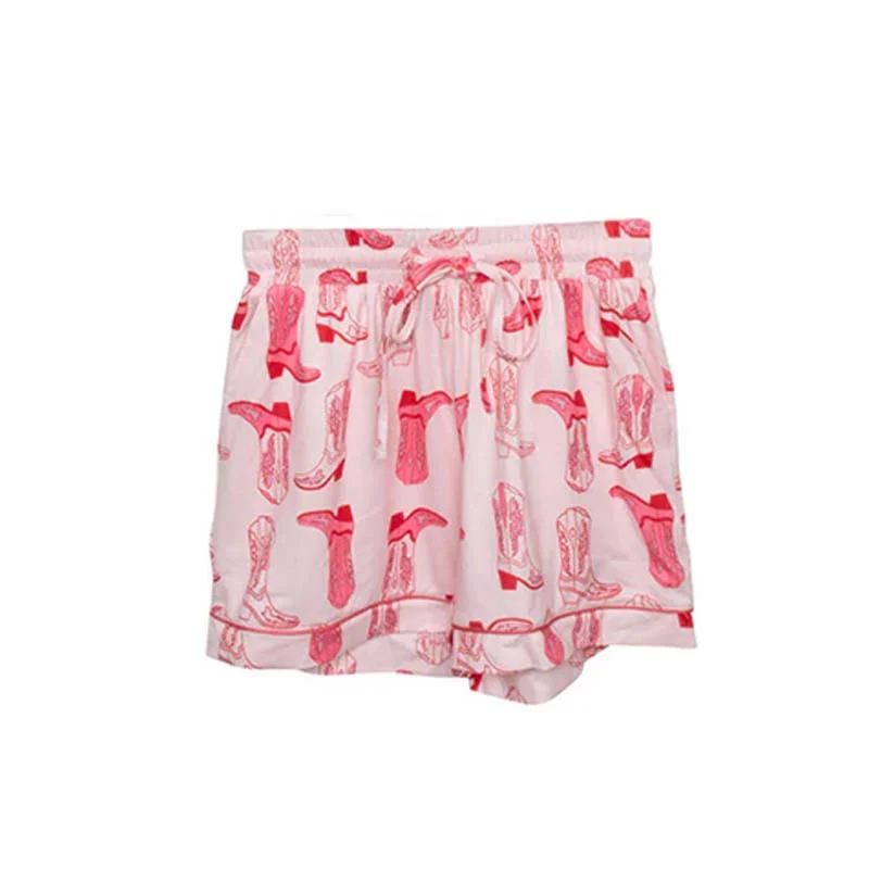 Comfortable Garments For Women Pink Boots Pajama Shorts