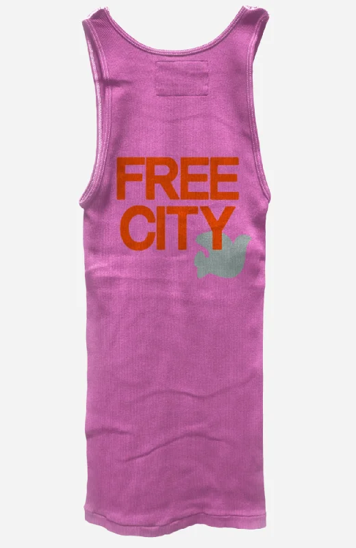 Women's Casual Clothing For Lounging Free City RTU 1999 Supervintage Tank in Pinklips