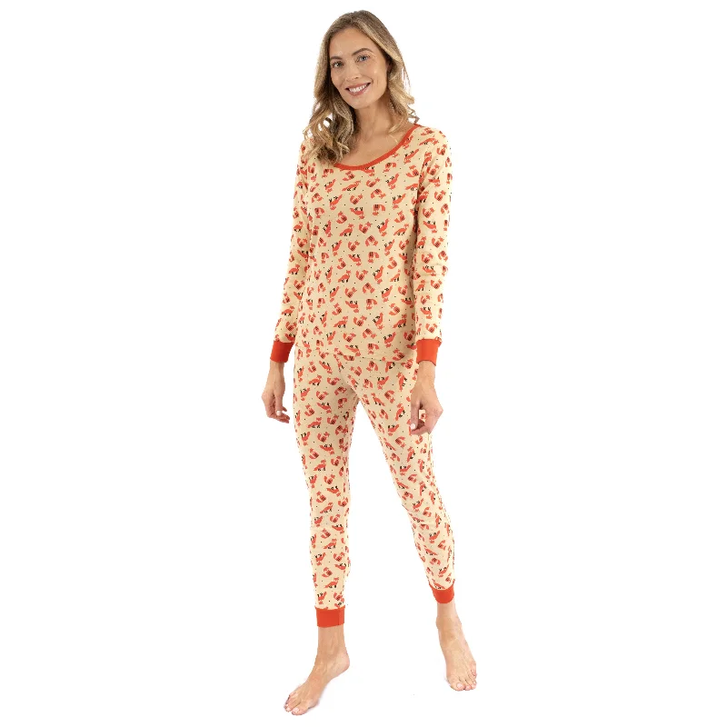 Chic Women's Garments Womens Two Piece Cotton Pajamas Fox