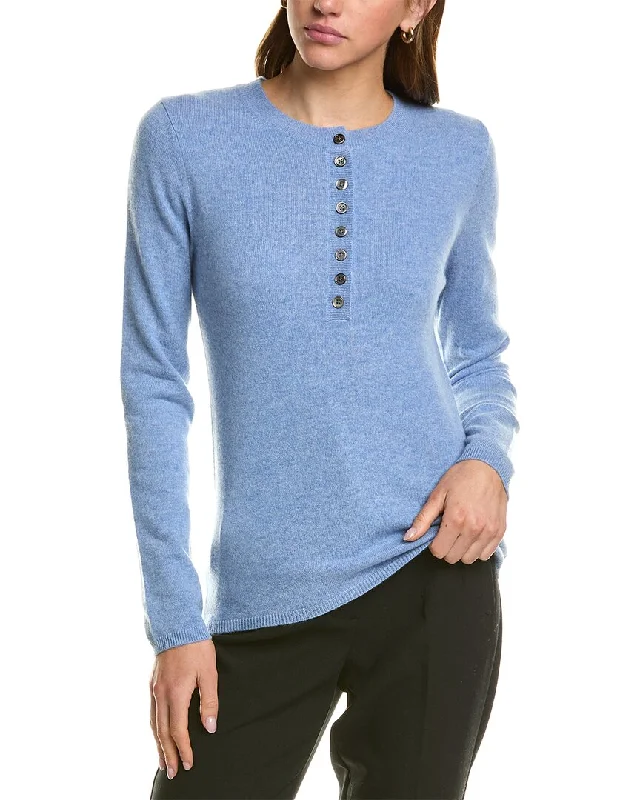 Women's High-End Clothing InCashmere Henley Cashmere Sweater