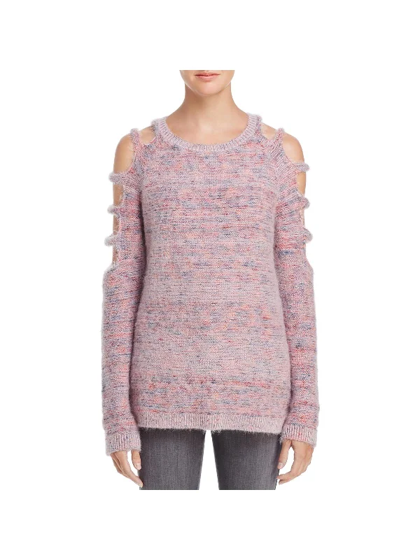 Women's Occasion Wear Apparel Womens Knit Cold Shoulder Pullover Sweater