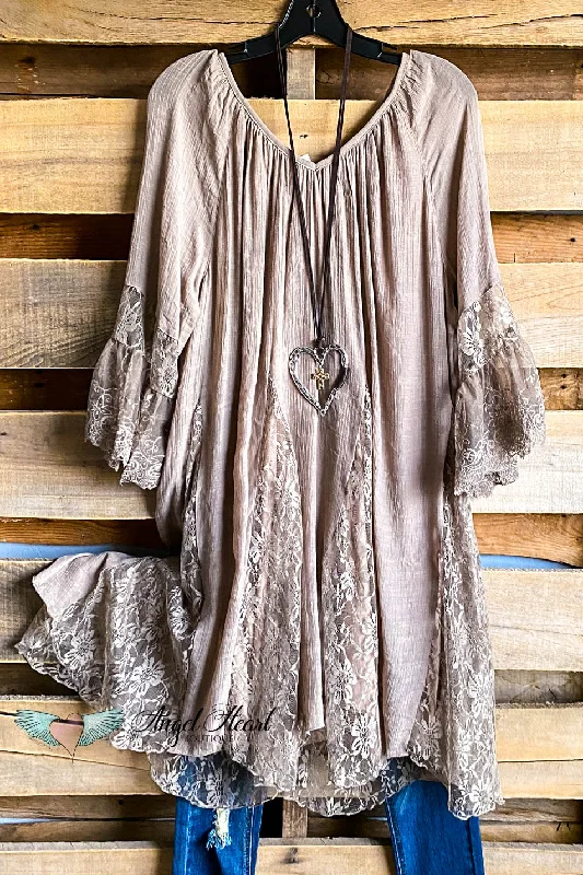 Stock Up On Your Favorites While It Lasts AHB EXCLUSIVE: Spring Sighting Tunic/Dress- Mocha