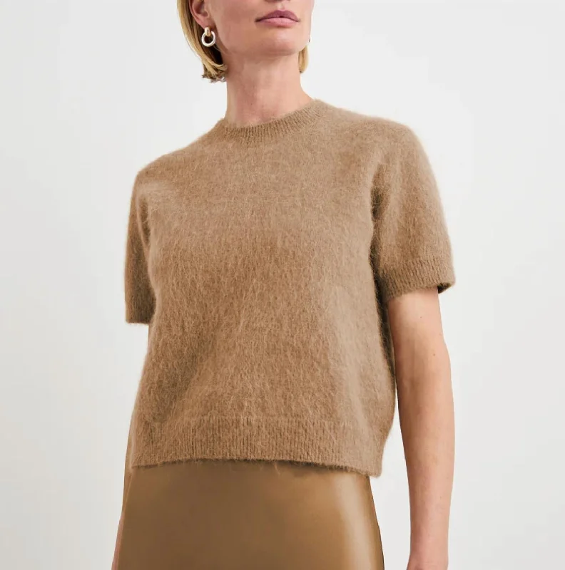 Charming Women's Holiday Apparel Briar Top In Camel