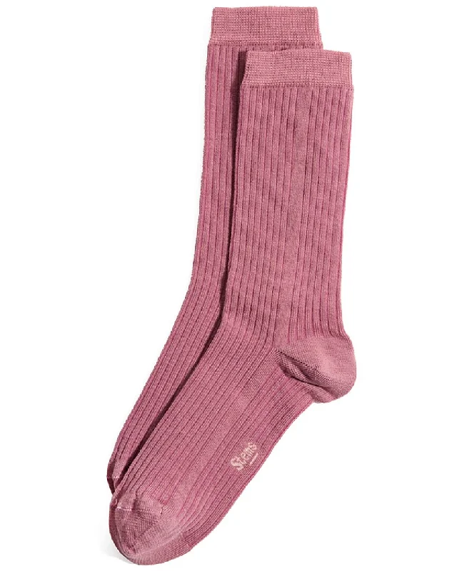 Fashion-Forward Women's Clothing STEMS Cashmere-Blend Crew Sock