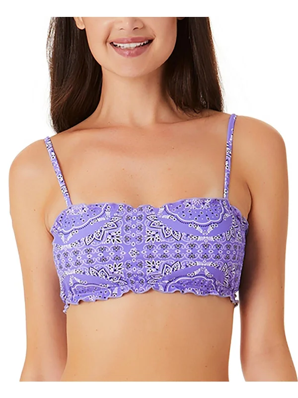 Charming Women's Holiday Apparel Womens Printed Lined Bikini Swim top