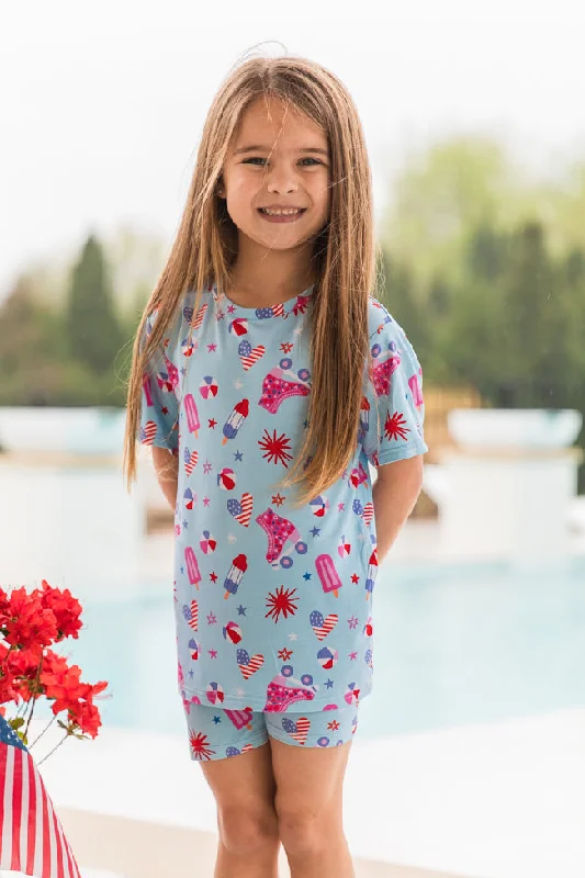 Elegant Women's Attire Kid's Over The Moon In Firecracker Fabulous Set