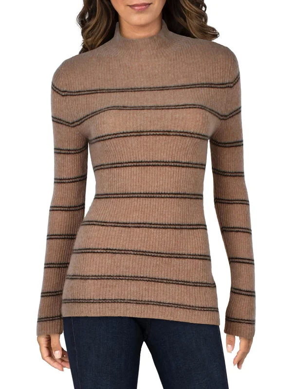 Women's Formal Apparel Womens Cashmere Pullover Mock Turtleneck Sweater