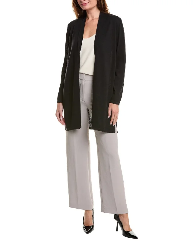 Women's Work Outfit EILEEN FISHER Long Wool Cardigan