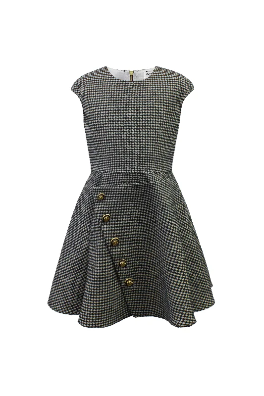 Casual Fashion David Charles houndstooth cap sleeve dress