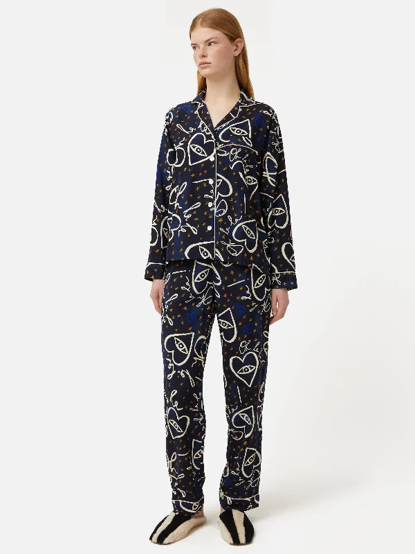 Women's Evening Apparel Oh La La Modal Pyjama | Navy