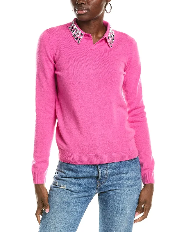 Women's Evening Clothes sofiacashmere Embellished Collar Cashmere Sweater