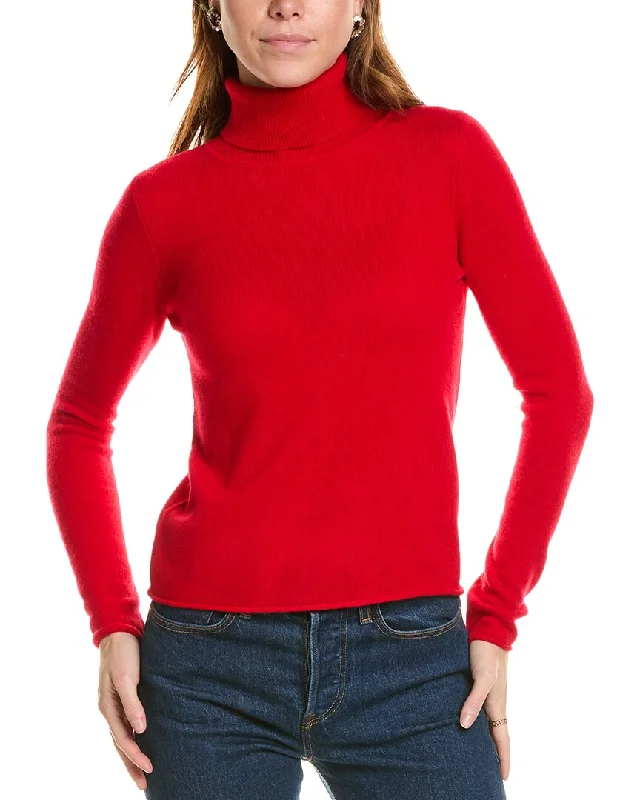 Affordable Women's Outfit sofiacashmere Roll Cuff & Hem Turtleneck Sweater