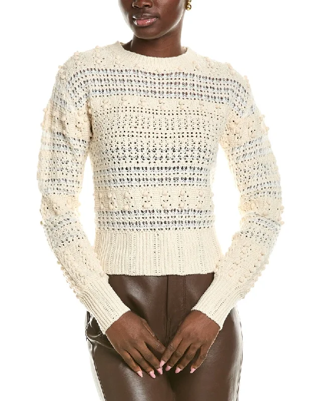 Comfortable Women's Clothing rag & bone Open Popcorn Knit Wool-Blend Sweater
