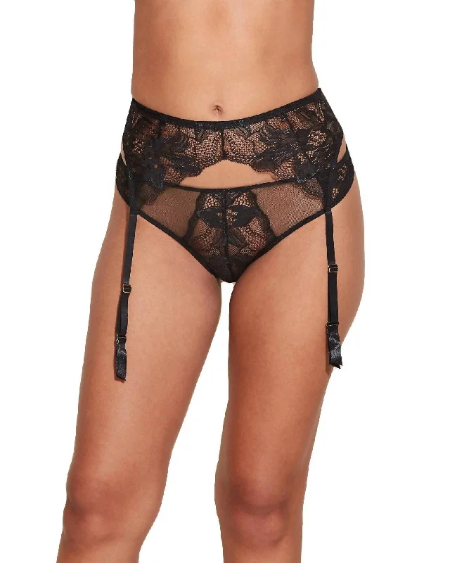 Women's Trendy Apparel Paradiso Women's Garter Belt Parad4141 In Black