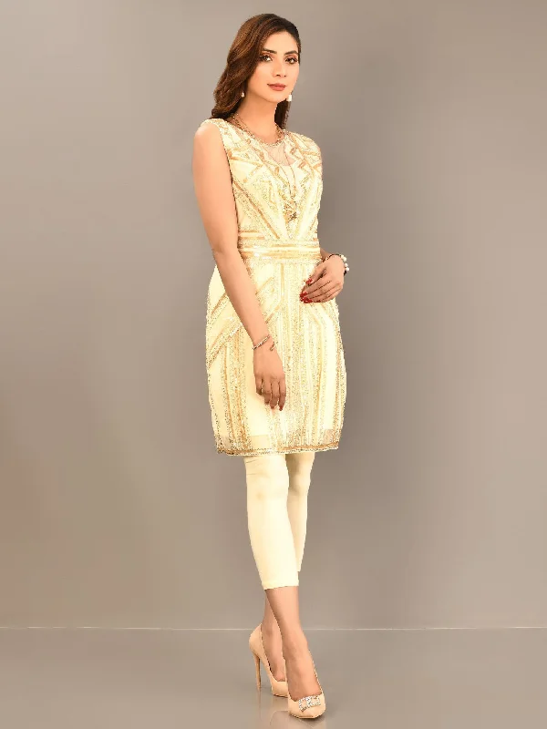 Seasonal Trend Sequined Net Dress
