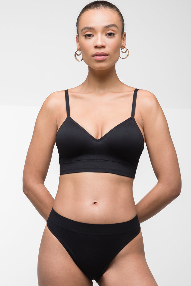 Charming Women's Garments Seam-Free Bralette Black