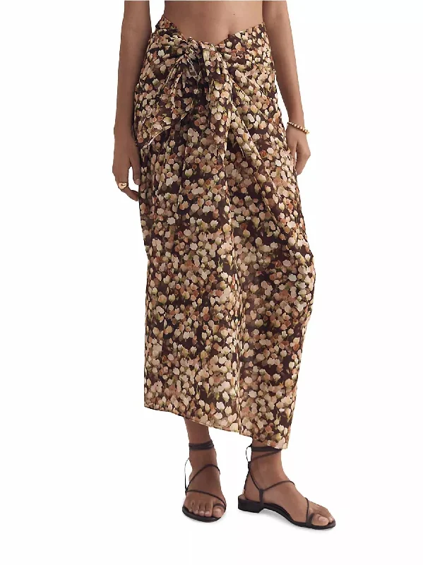 Women's Cozy Winter Attire Floral Cotton Pareo In Florence