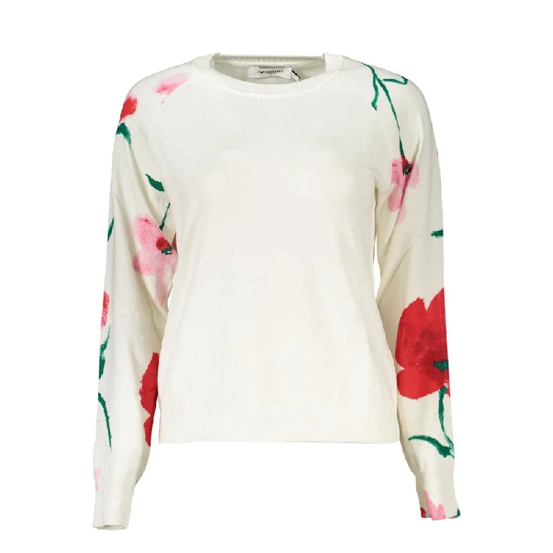 Women's Clothes For The Office Desigual Elegant Crew Neck Sweater with Contrast Women's Details