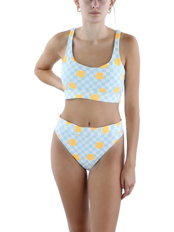 Women's Activewear Garments Womens Floral Print Nylon Bikini Swim top