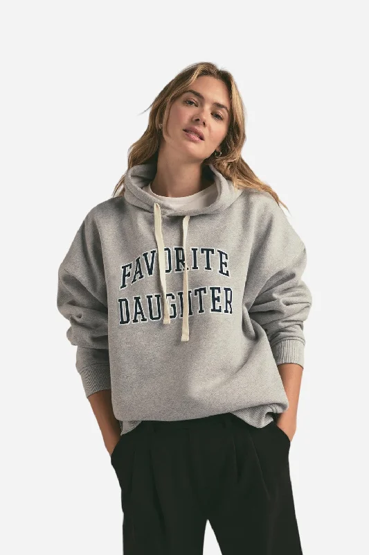 Women's Clothing Sets Favorite Daughter The Collegiate Hoodie in Heather Grey