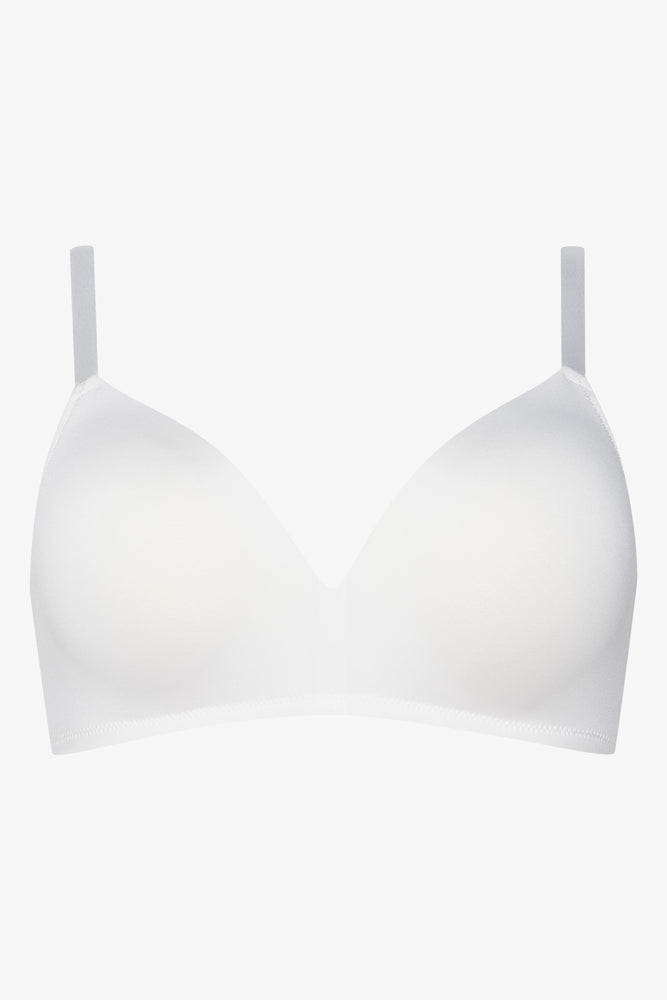 Women's Stylish Outdoor Outfit Plus Size Padded Wire Free Bra White