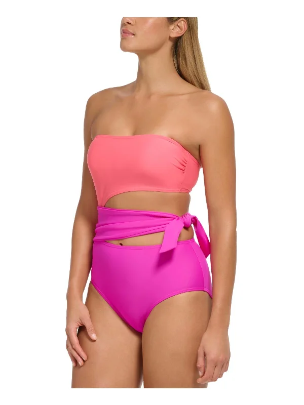 Women's Resort Apparel Womens Cut-Out Removable Padding One-Piece Swimsuit