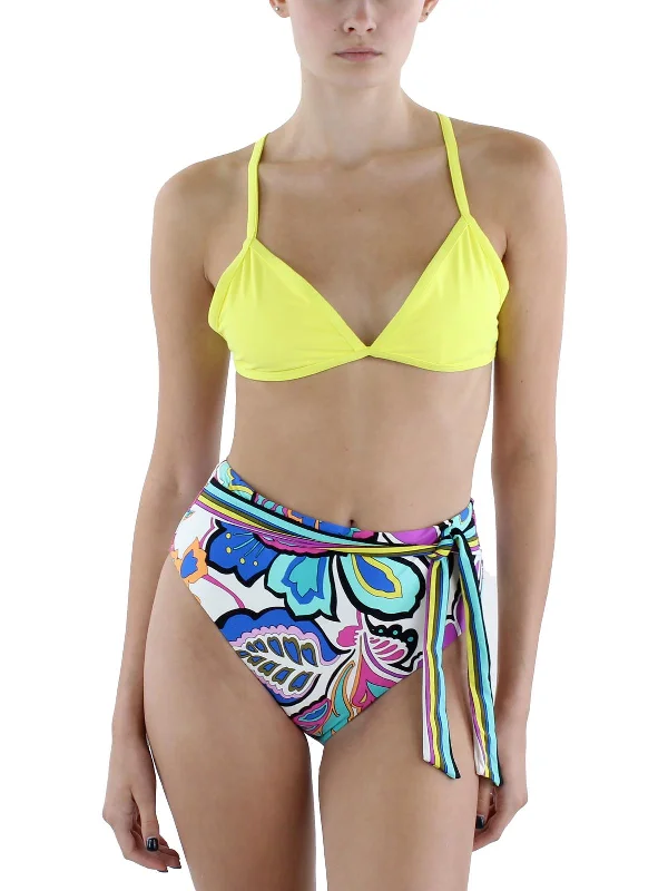Women's Seasonal Apparel Womens No Padding Racerback Bikini Swim Top