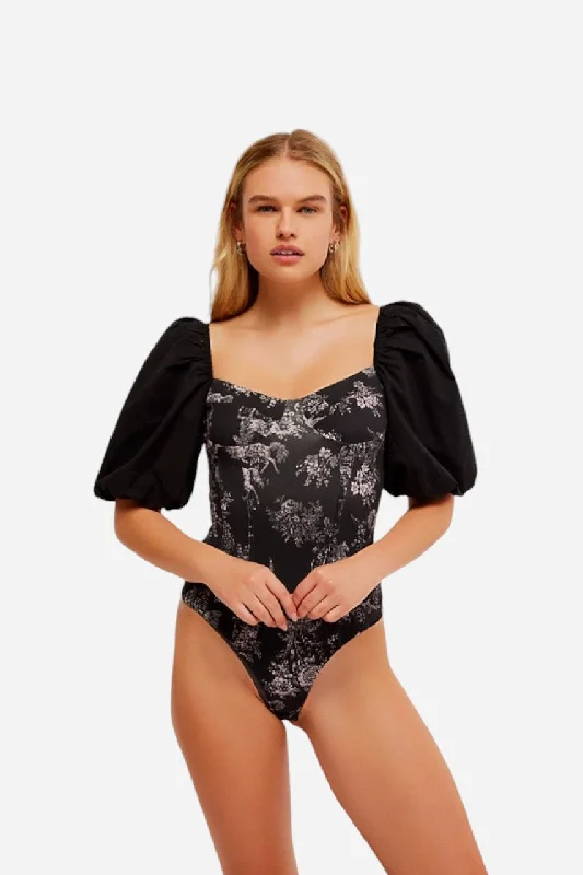 Women's Clothes And Apparel Sets Free People Prairie Rose Bodysuit Black Combo