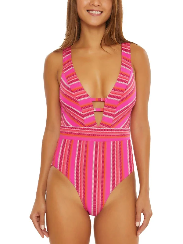 Women's Seasonal Clothes Womens Cut-Out Removable Padding One-Piece Swimsuit