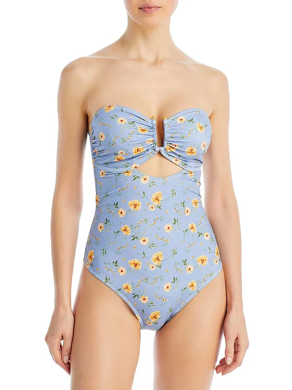 Women's Occasion Wear Clothing Womens Strapless Cut Out One-Piece Swimsuit