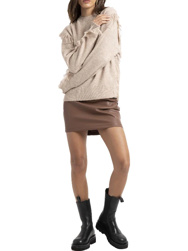 Women's Professional Garments Mackenzie Womens Knit Fringe Pullover Sweater