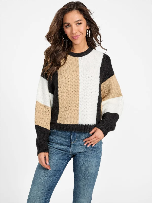 Classic Women's Clothing Styles Abby Color-Block Sweater